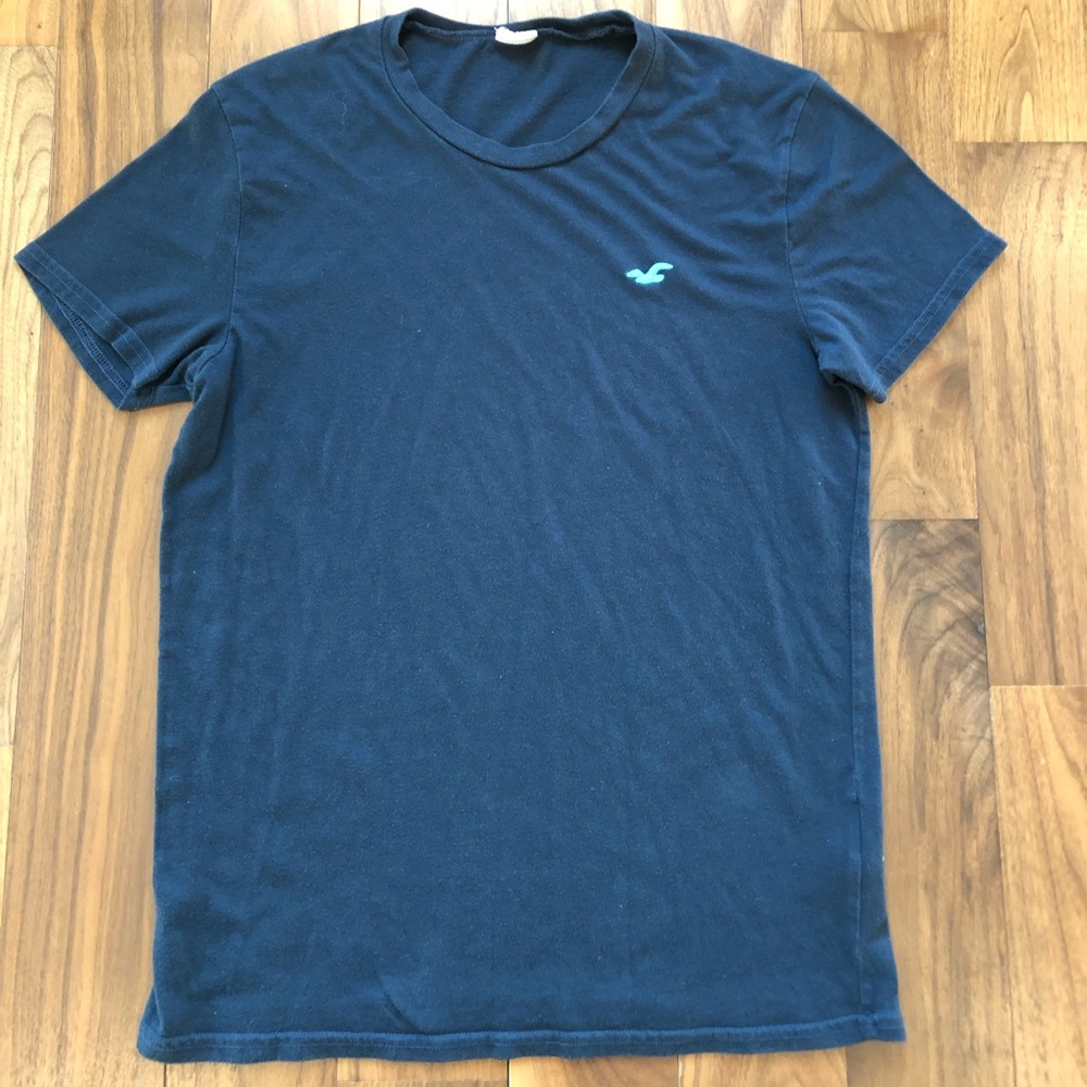 Men’s Black Small Hollister Logo Crewneck T-Shirt